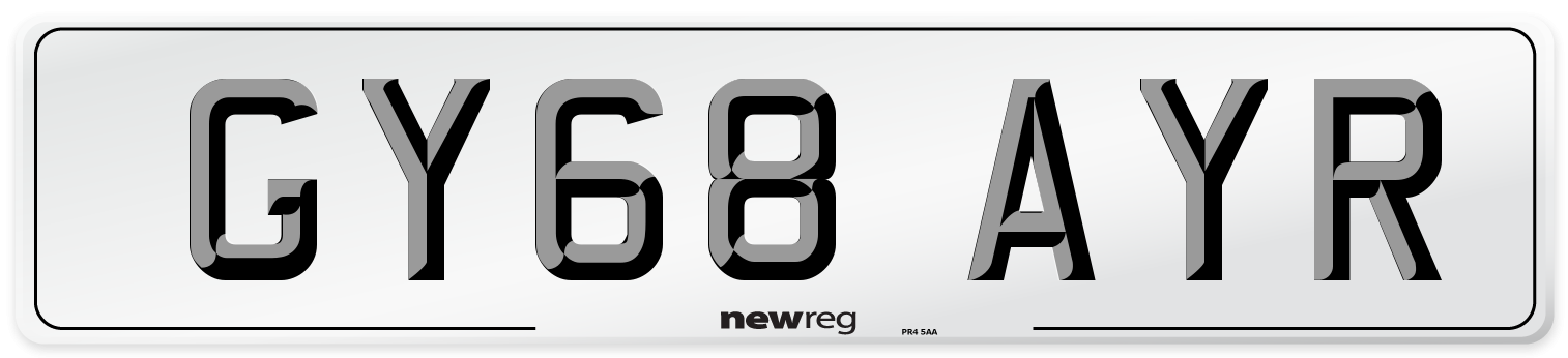 GY68 AYR Number Plate from New Reg